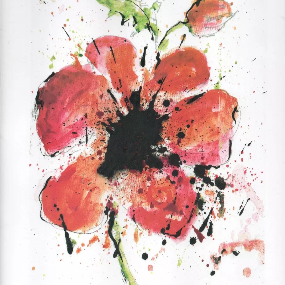 Dominic Pangborn “Abstract Poppy” Seriolithgraph New Print
